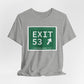 Vintage Exit 53  Merritt Parkway Sign Unisex Jersey Short Sleeve T-Shirt