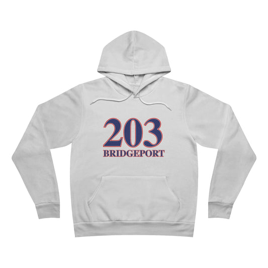 203 Bridgeport Red, White & Blue Unisex Sponge Fleece Pullover Hoodie