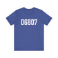 06807 - Greenwich CT Zip Code Unisex Jersey Short Sleeve T-Shirt