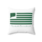 Trumbull Connecticut St Patrick’s Day Flag Spun Polyester Square Pillow
