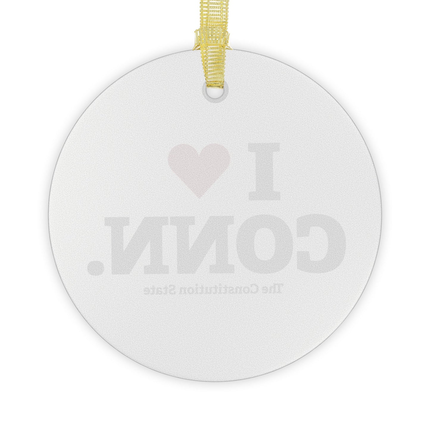 I Heart CONN. Glass Ornaments