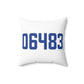 06483 Seymour Connecticut Zip Code Polyester Square Pillow