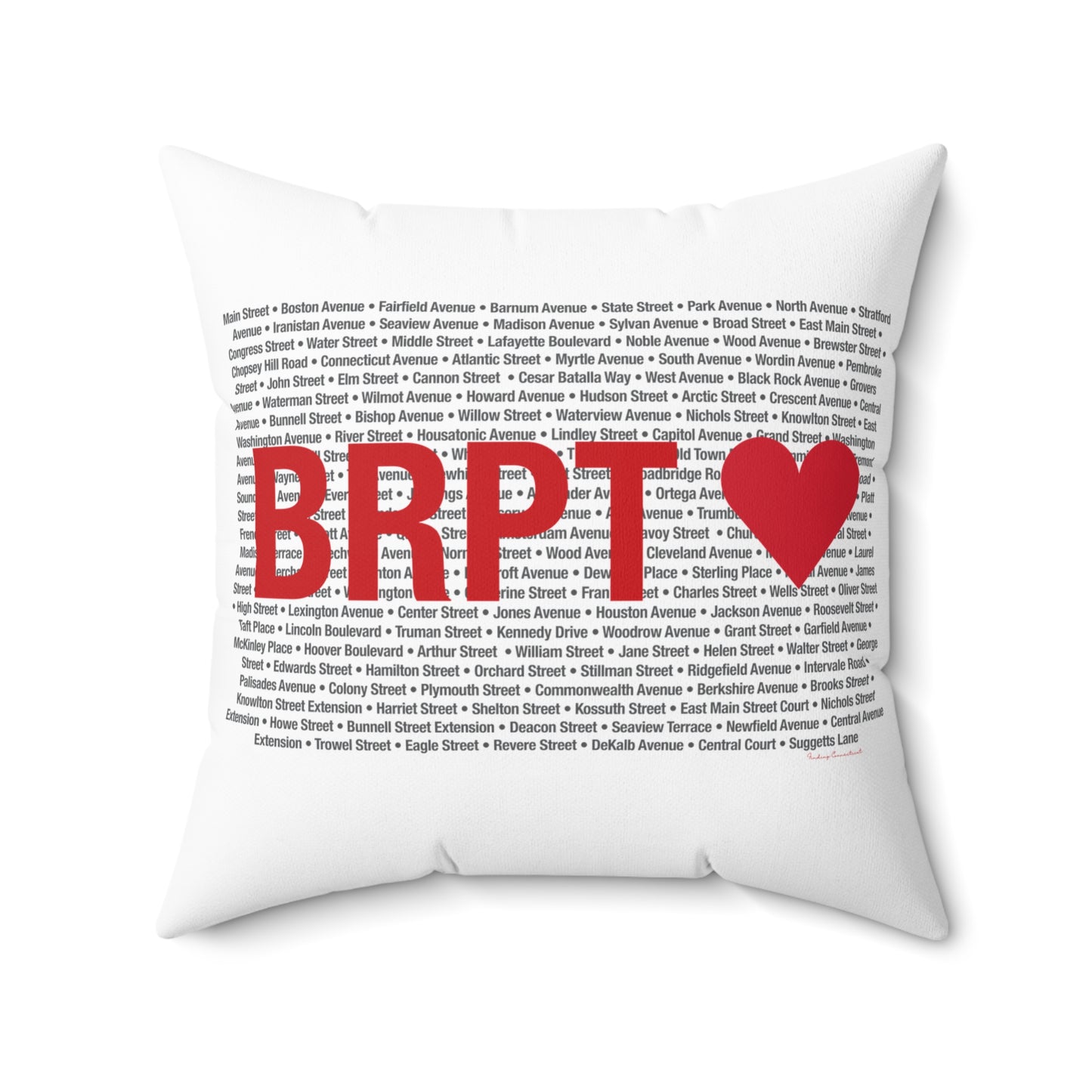 Bridgeport Love Spun Polyester Square Pillow