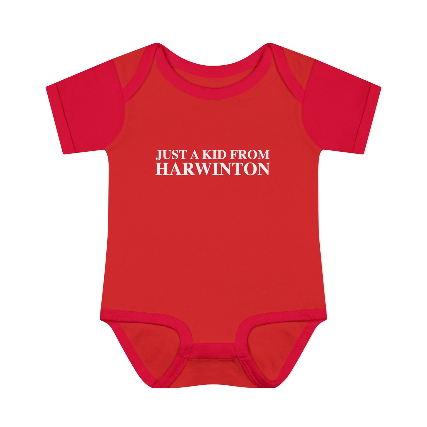 Just a kid from Harwinton Infant Baby Rib Bodysuit