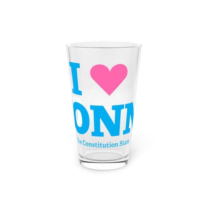 I Heart CONN. Pint Glass, 16oz