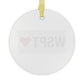 Westport Love Glass Ornaments