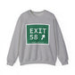 Vintage Exit 58 WCP Sign Unisex Heavy Blend™ Crewneck Sweatshirt
