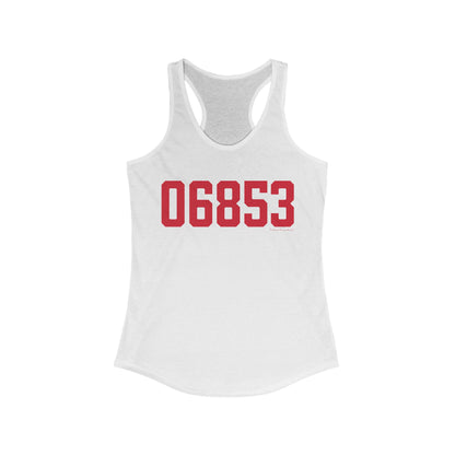 06853 Norwalk Connecticut Zip Code Women's Ideal Racerback Tank Top