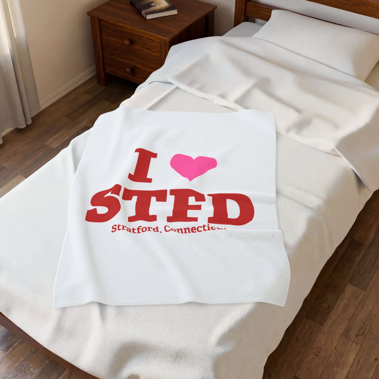 I Heart STFD Velveteen Plush Blanket