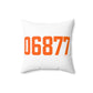 06877 Ridgefield Connecticut Zip Code Spun Polyester Square Pillow