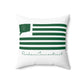 Durham Connecticut St. Patrick’s Day Flag Spun Polyester Square Pillow