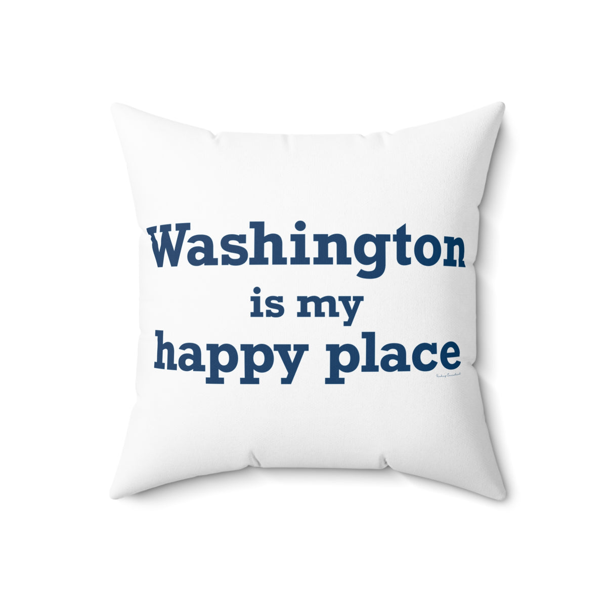 Washington is My Happy Place Polyester Square Pillow