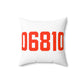 06810 Danbury Connecticut Zip Code Spun Polyester Square Pillow