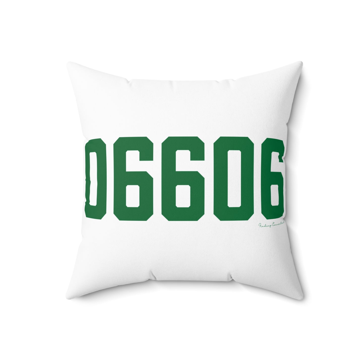 06606 Bridgeport Connecticut Zip Code Spun Polyester Square Pillow