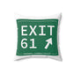 Vintage Exit 61 WCP Sign Spun Polyester Square Pillow
