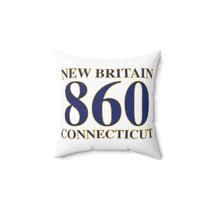 New Britain 860 Connecticut Polyester Square Pillow