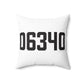 06340 Groton Connecticut Zip Code Spun Polyester Square Pillow