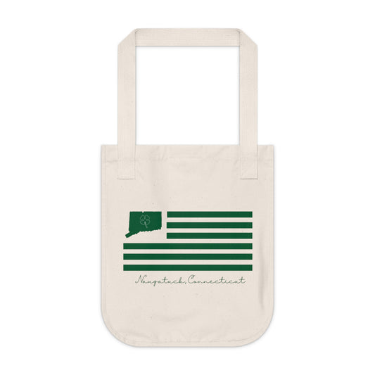 Naugatuck Connecticut St. Patrick’s Day Flag Organic Canvas Tote Bag