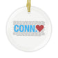 Connecticut Love Glass Ornaments