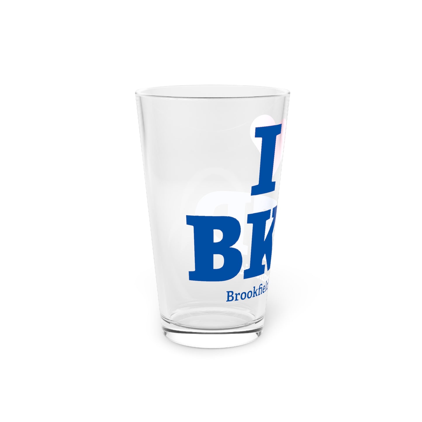 I Heart BKFD Pint Glass, 16oz