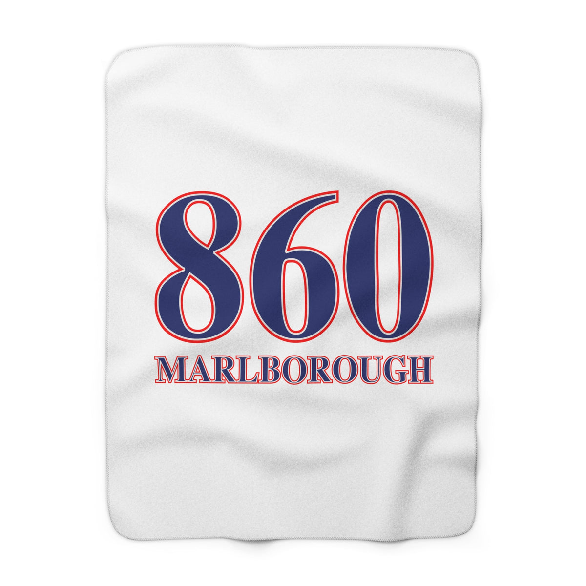 860 Marlborough Red, White & Blue Sherpa Fleece Blanket