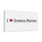 I Heart Greens Farms. Matte Canvas, Stretched, 1.25"