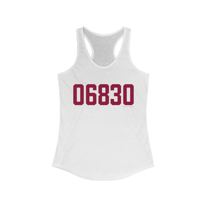 06830 - Greenwich Connecticut Zip Code Women's Ideal Racerback Tank Top