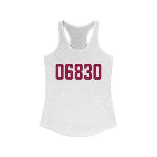 06830 - Greenwich Connecticut Zip Code Women's Ideal Racerback Tank Top