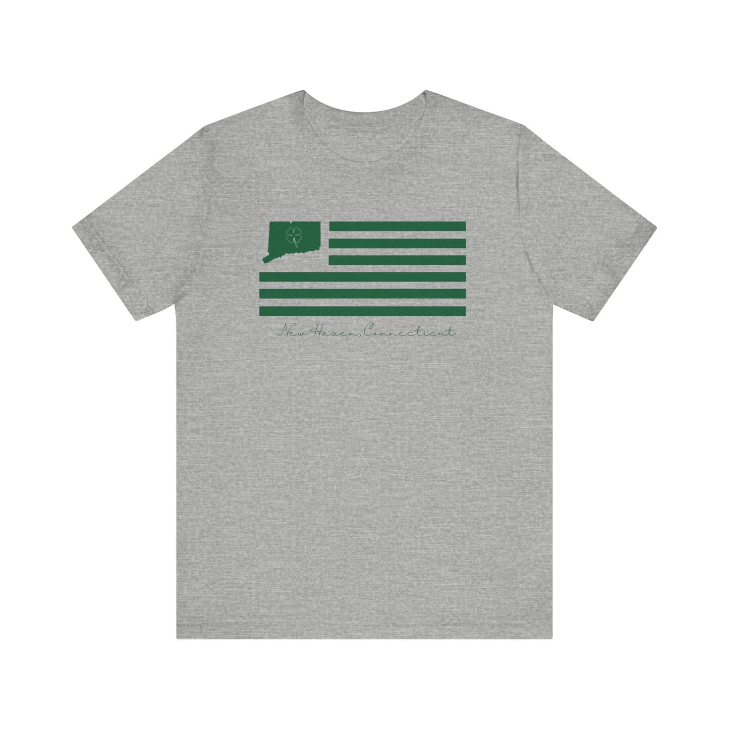 New Haven Connecticut St. Patrick's Day Flag Unisex Jersey Short Sleeve T-Shirt