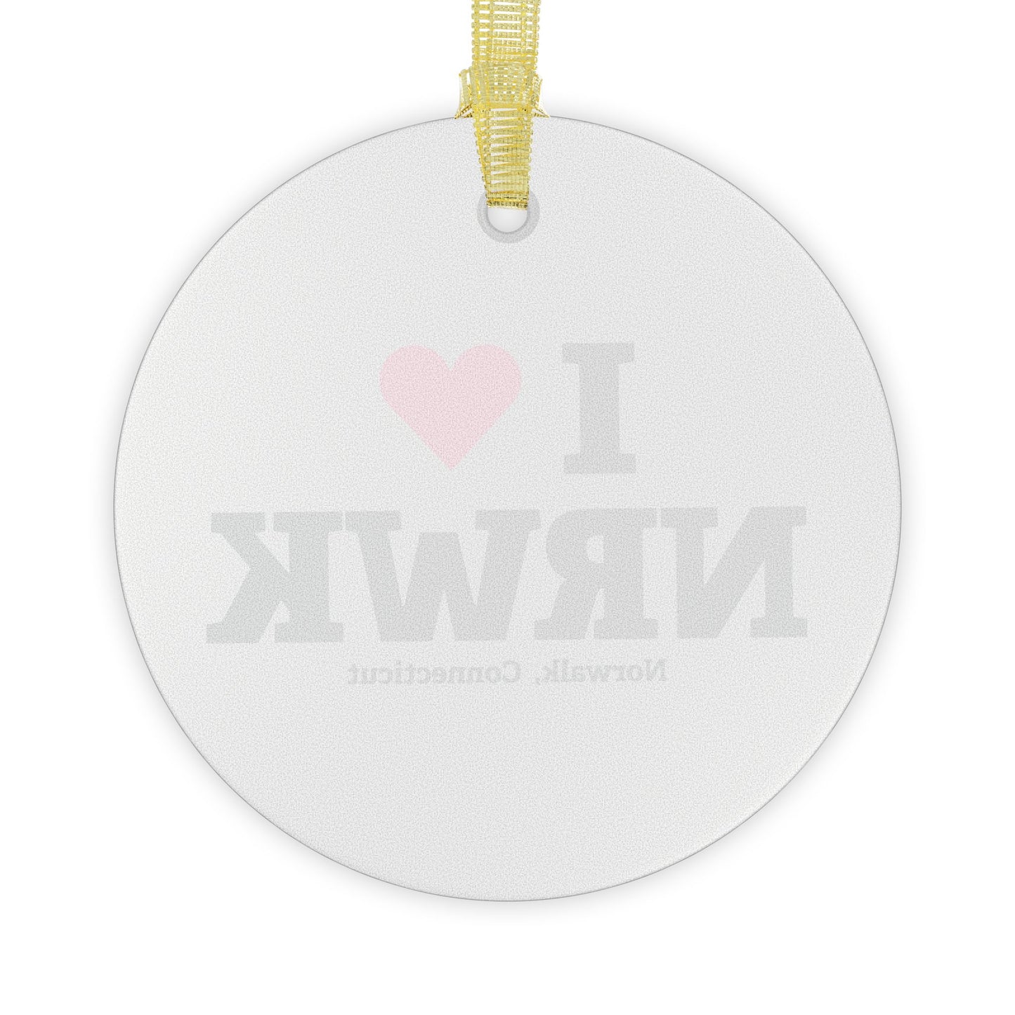 I Heart NRWK Glass Ornaments