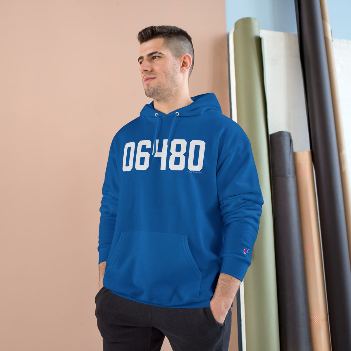 06480 Portland CT Zip Code Champion Hoodie