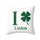 I Clover Union Spun Polyester Square Pillow