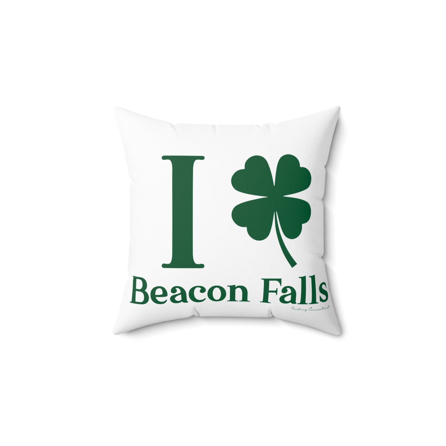 I Clover Beacon Falls Spun Polyester Square Pillow