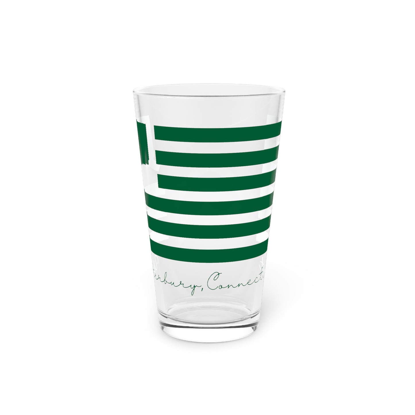 Waterbury Connecticut St. Patrick’s Day Flag Pint Glass, 16oz