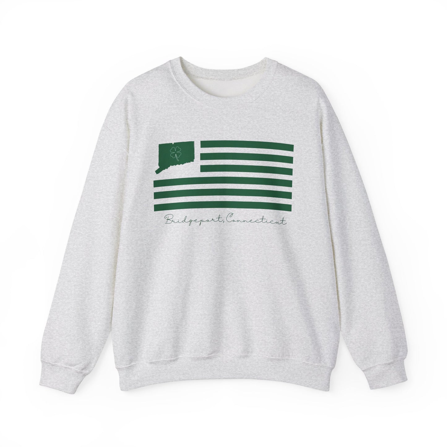 Bridgeport Connecticut St. Patrick's Day Flag Unisex Heavy Blend™ Crewneck Sweatshirt