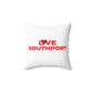 Love Southport Spun Polyester Square Pillow