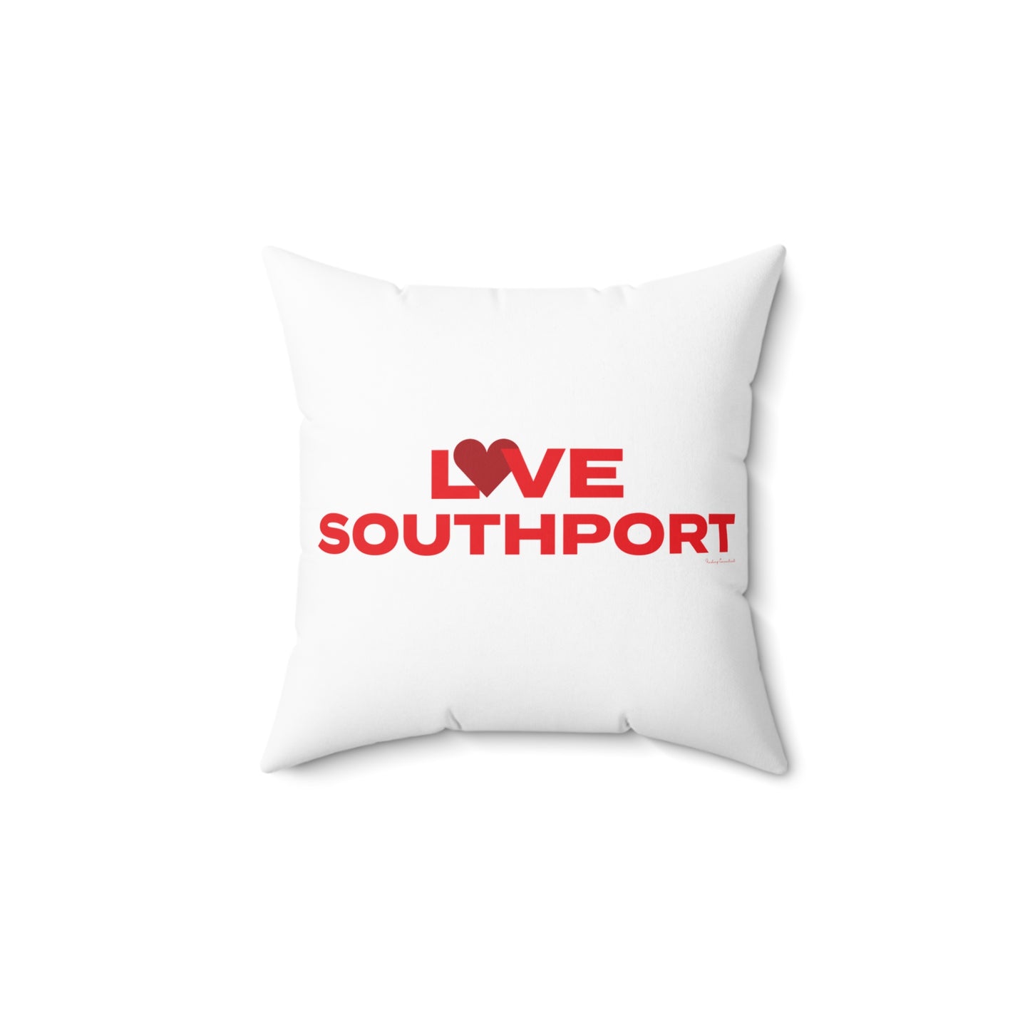 Love Southport Spun Polyester Square Pillow