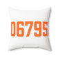 06795 Watertown Connecticut Zip Code Polyester Square Pillow