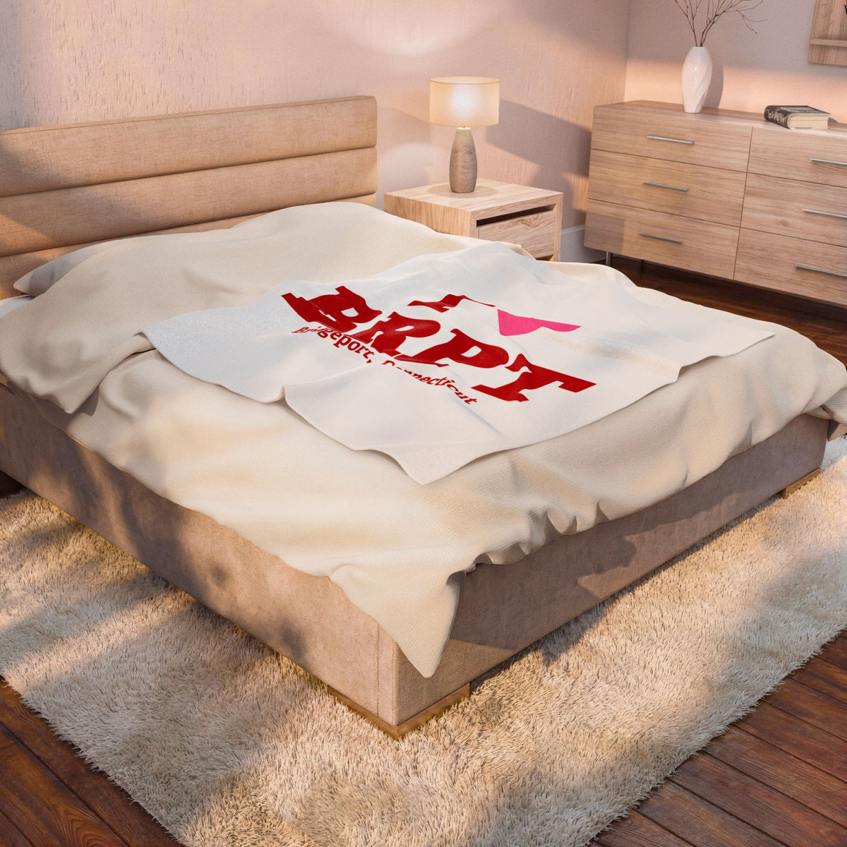 I Heart BRPT Velveteen Plush Blanket