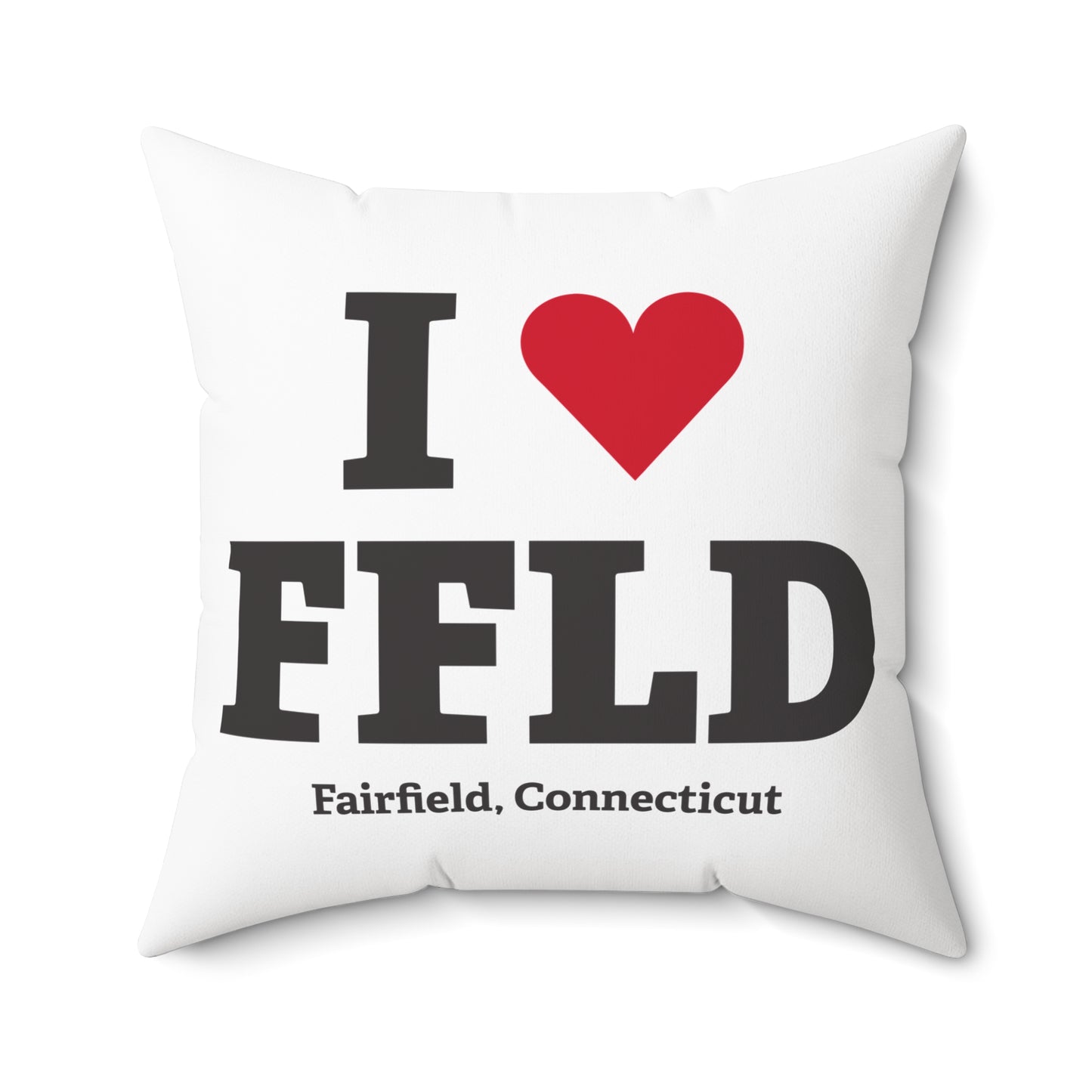 I Heart FFLD Spun Polyester Square Pillow