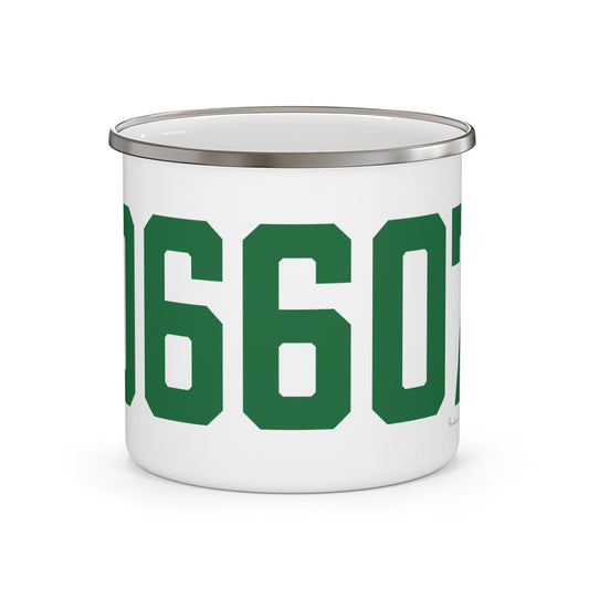 06607 Bridgeport Connecticut Zip Code Enamel Camping Mug