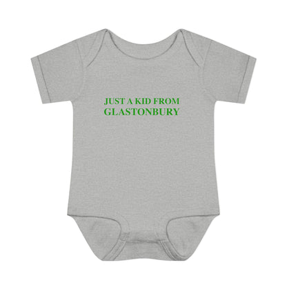 Just a kid from Glastonbury Infant Baby Rib Bodysuit