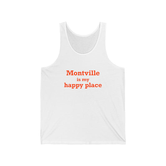 Montville is My Happy Place Unisex Jersey Tank Top