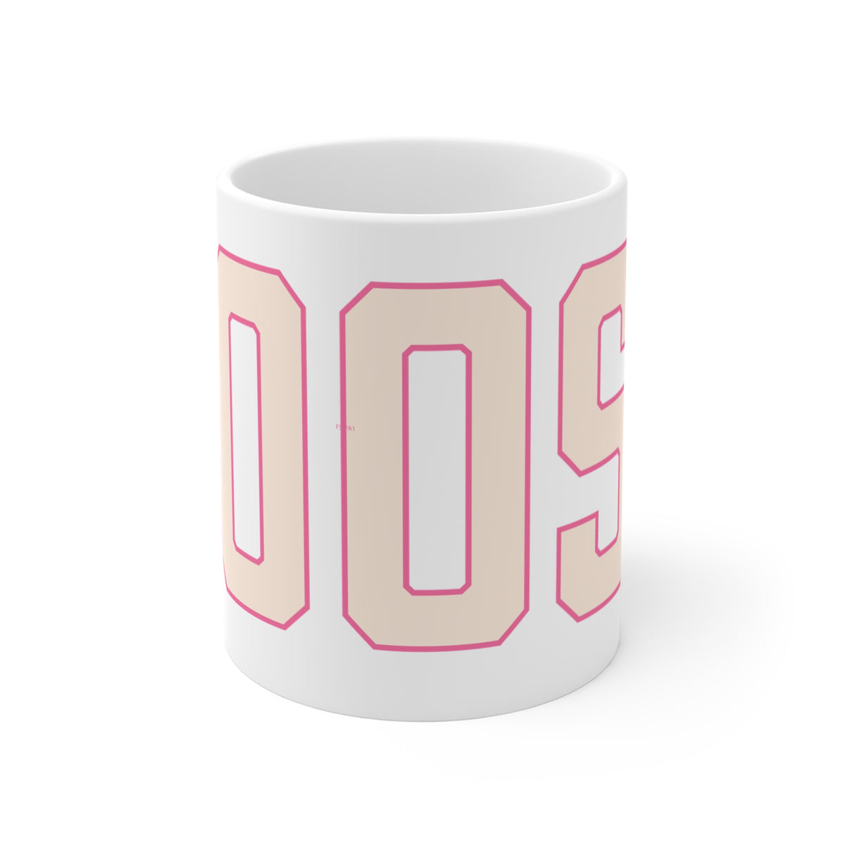 Goose Zip Code Peach & Pink Mug 11oz