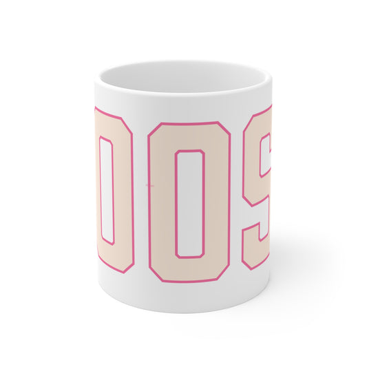 Goose Zip Code Peach & Pink Mug 11oz