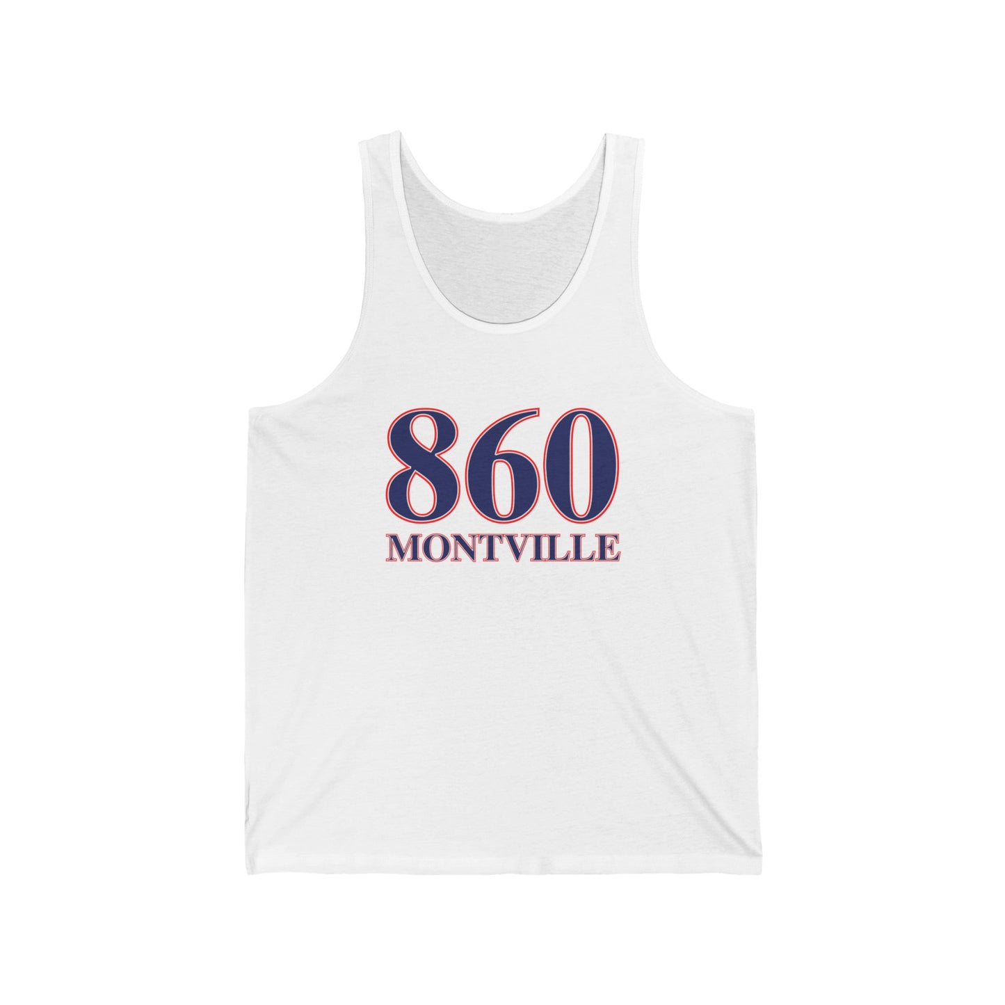 860 Montville Red White & Blue Unisex Jersey Tank Top