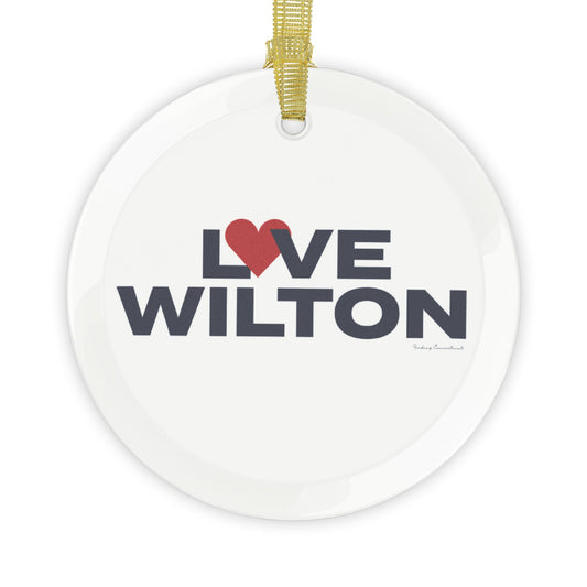 Love Wilton Glass Ornaments