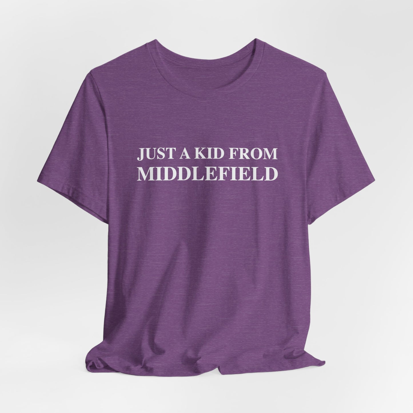 Just a kid from Middlefield Unisex Jersey Short Sleeve Tee