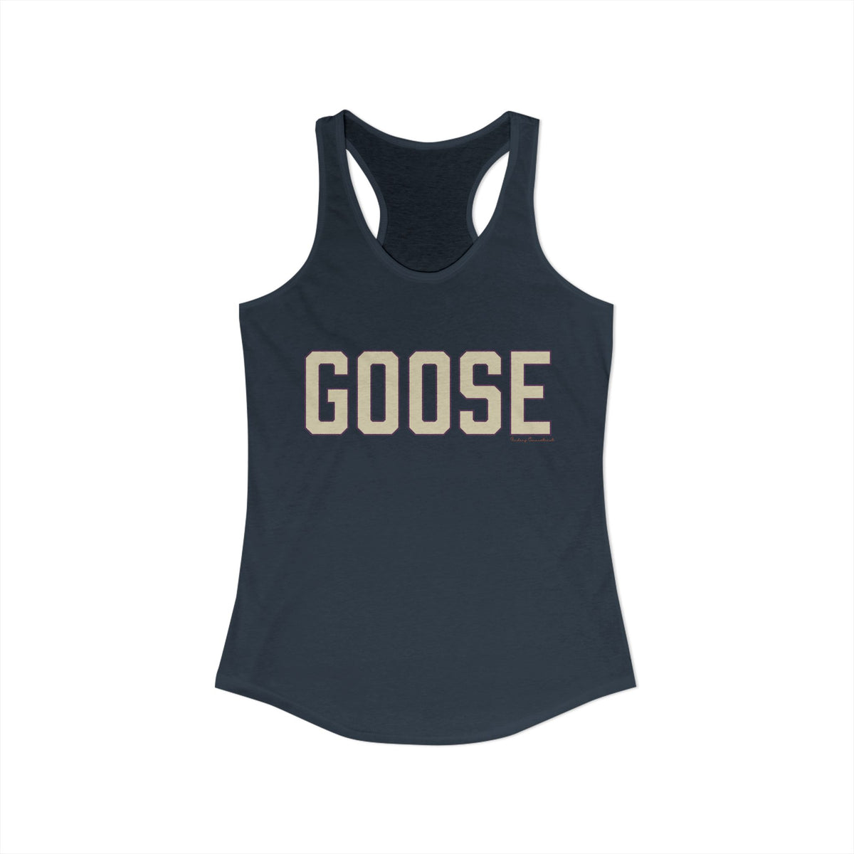 Goose Zip Code - Cream & Purple Women's Ideal Racerback Tank Top