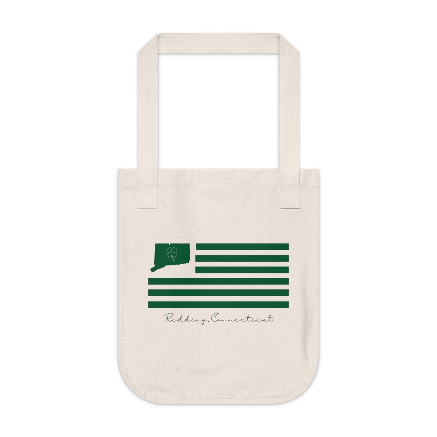 Redding Connecticut St Patrick’s Day Flag Organic Canvas Tote Bag